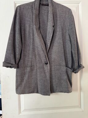Vintage 80s tweed women’s Blazer Jacket
